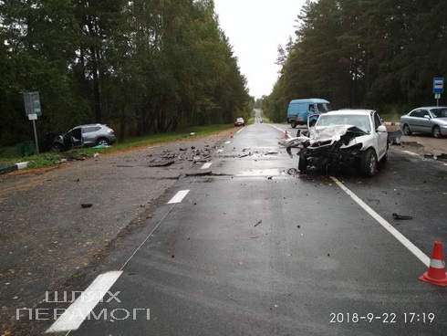 Лобовое столкновение произошло в Вилейском районе. Один пассажир погиб