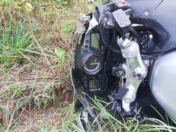 В интернете появилось видео ДТП, в котором погиб мотоциклист
