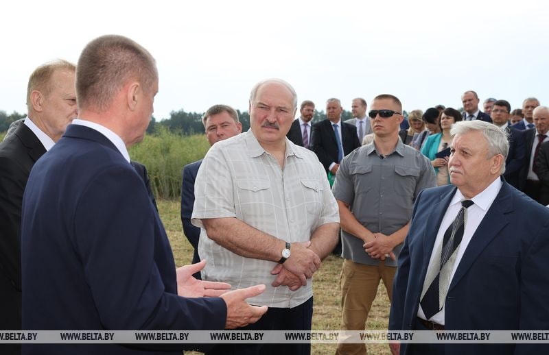 В Смолевичском районе Лукашенко знакомится с ходом полевых работ и ситуацией в семеноводстве