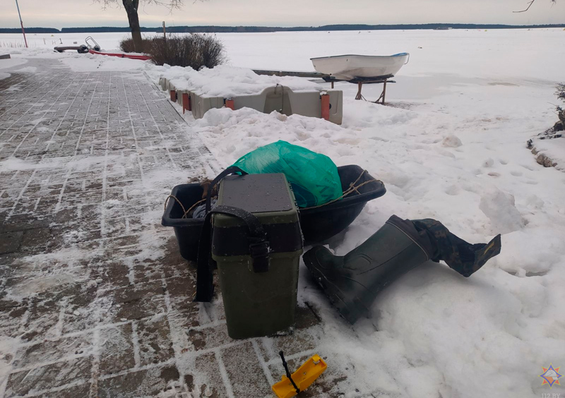 На Вилейском водохранилище спасен рыбак