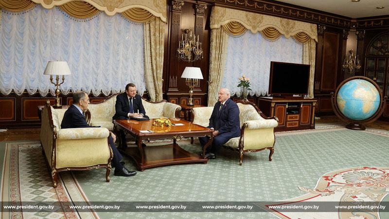 Александр Лукашенко встретился с Министром иностранных дел России Сергеем Лавровым