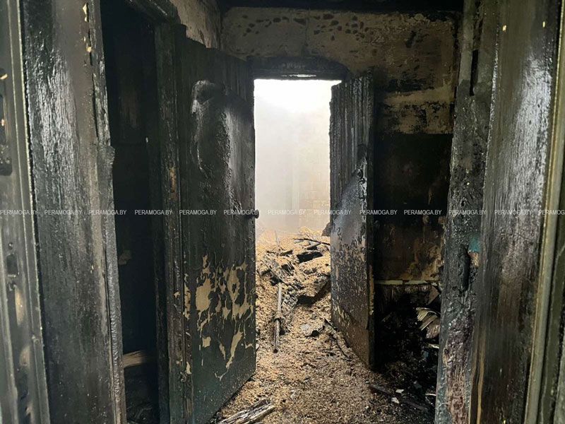 В Вилейском районе горел дом