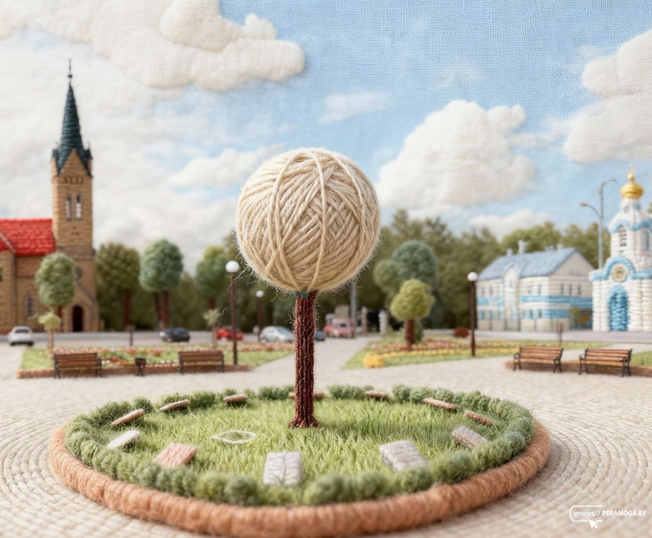 Поддержали тренд: превратили Вилейку в «вязаный» город Поддержали тренд: превратили Вилейку в «вязаный» город