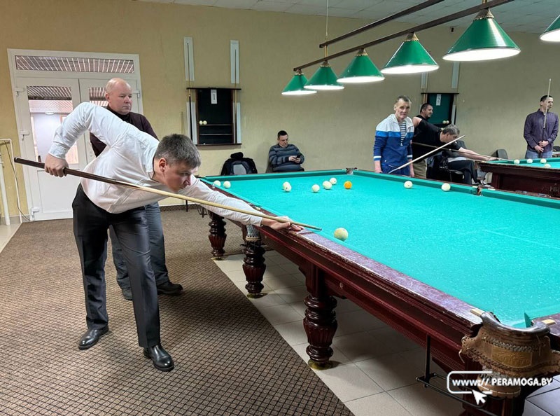 В Вилейке определены лучшие команды по бильярдному спорту