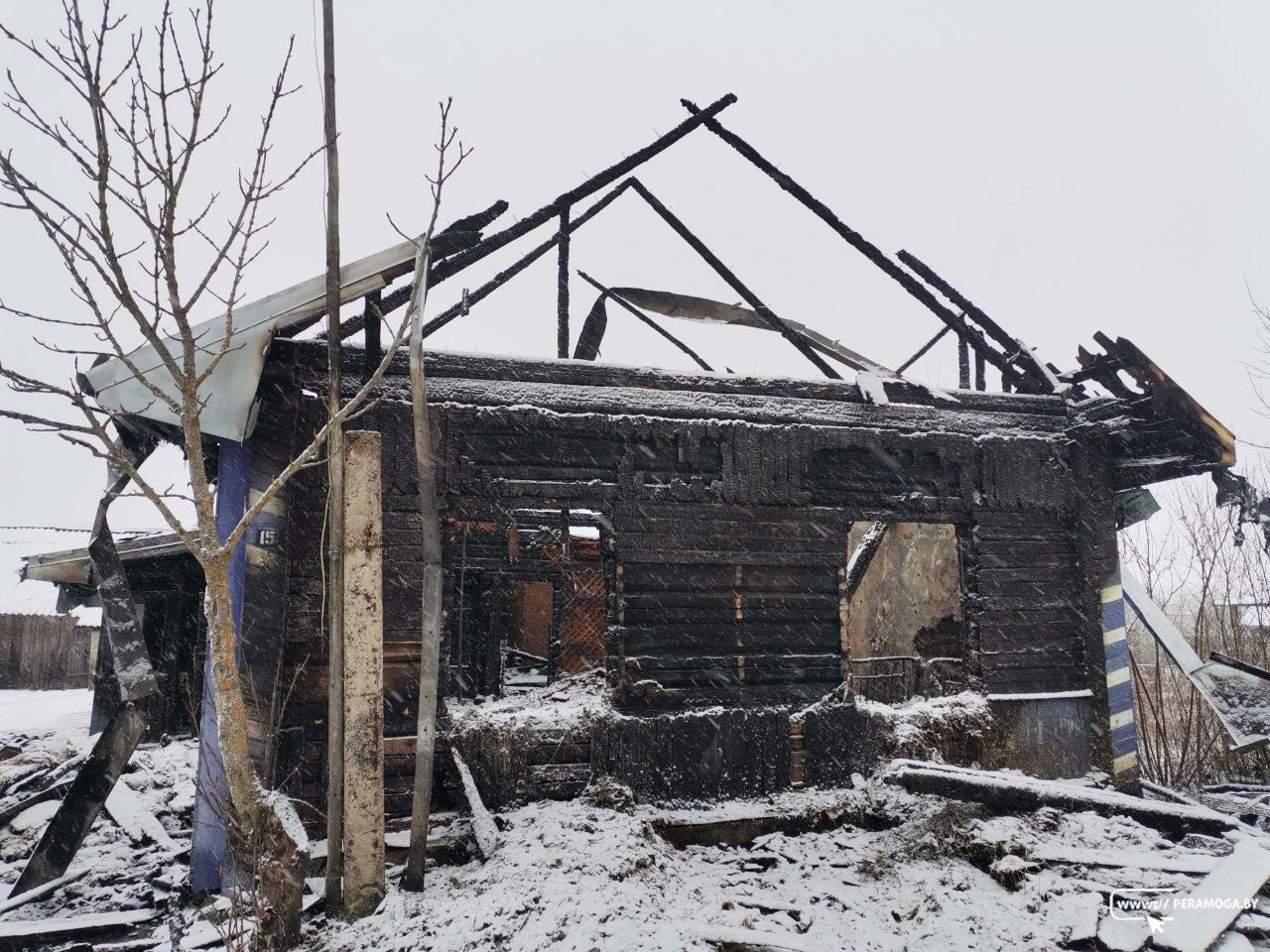 Дом в Вилейском районе горел дважды